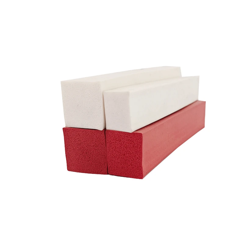 Silicone Rubber Foam Strip Sponge Sealing Bar Door Window Machine Heat Resistant Inuslation Gasket Red White Yellow