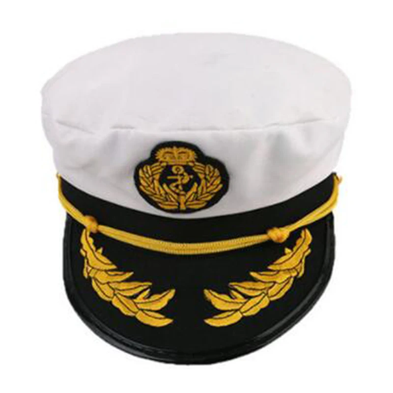 2022 High Quality The Latest Navy Marine Yacht Boat Ship Sailors Navy Captain Cap Adult Unisex Supplies