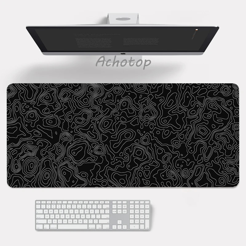 Preto e branco mouse pad anime gming teclado mouse pad computador gamer borracha japonês mouse almofada xl bonito escritório esteiras