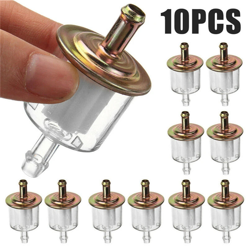 10Pcs Gas Fuel Filters for Motorcycle Moped Scooter Dirt Bike ATV Go Kart Universal RV's Inline Gas Fuel  Modification Of Paper