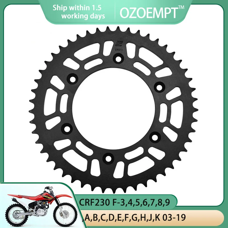 

OZOEMPT 520-50T Motorcycle Rear Sprocket Apply to 350 RR 400 RR 125 RR 2T CRF230 F-3,4,5,6,7,8,9,A,B,C,D,E,F,G,H,J,K 03-19