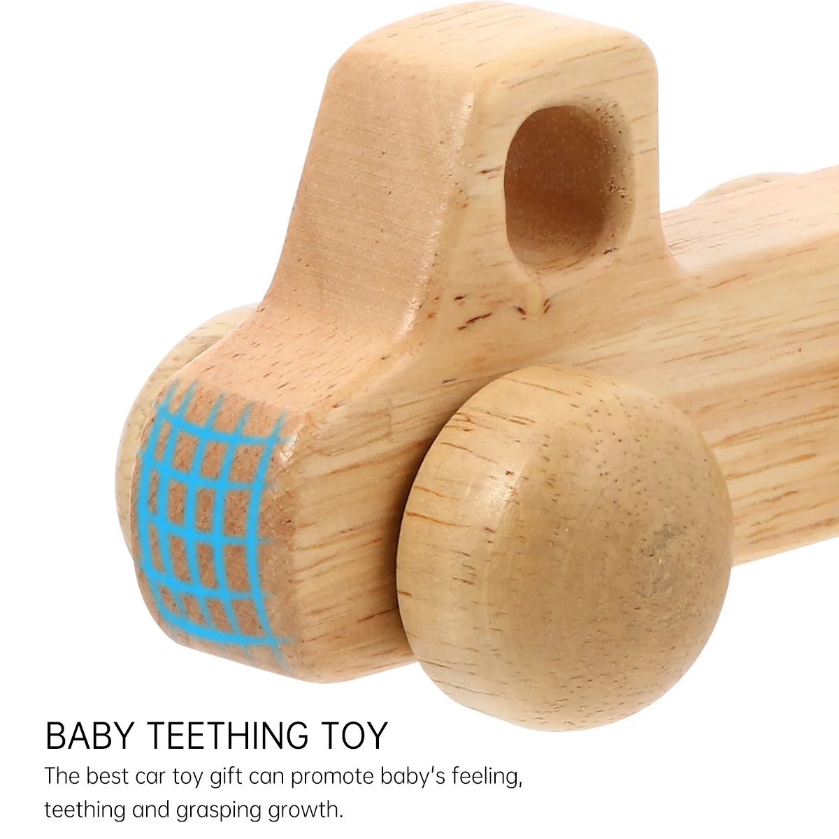 Dentizione per bambini Auto in legno per neonati Bambini piccoli Presa sensoriale Masticazione Sviluppo Abilità motoria Apprendimento Regalo per il tempo di gioco