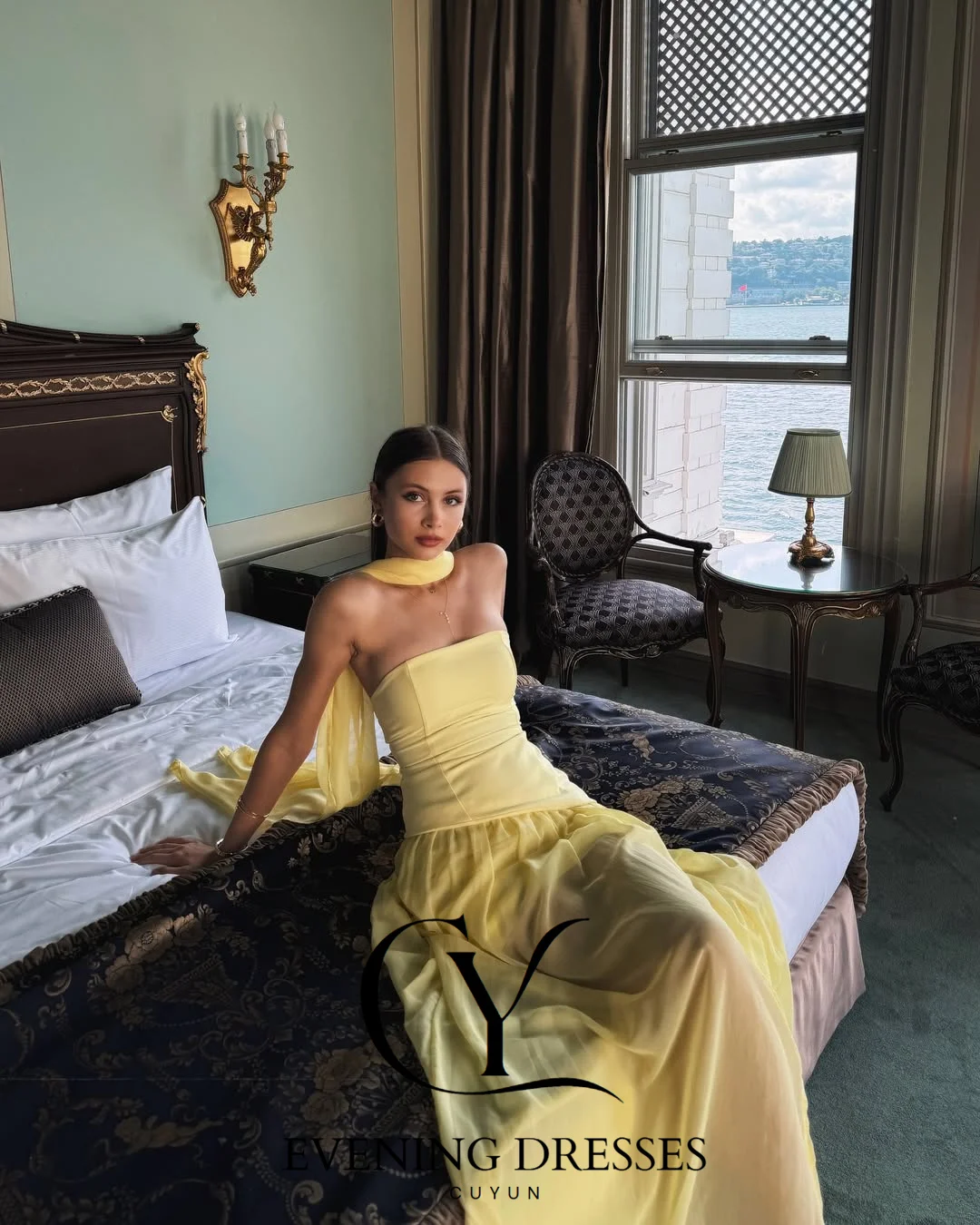 CUYUN-vestidos de verano de gasa para mujer, vestidos de fiesta elegantes personalizados hasta el suelo para ocasiones especiales 2025