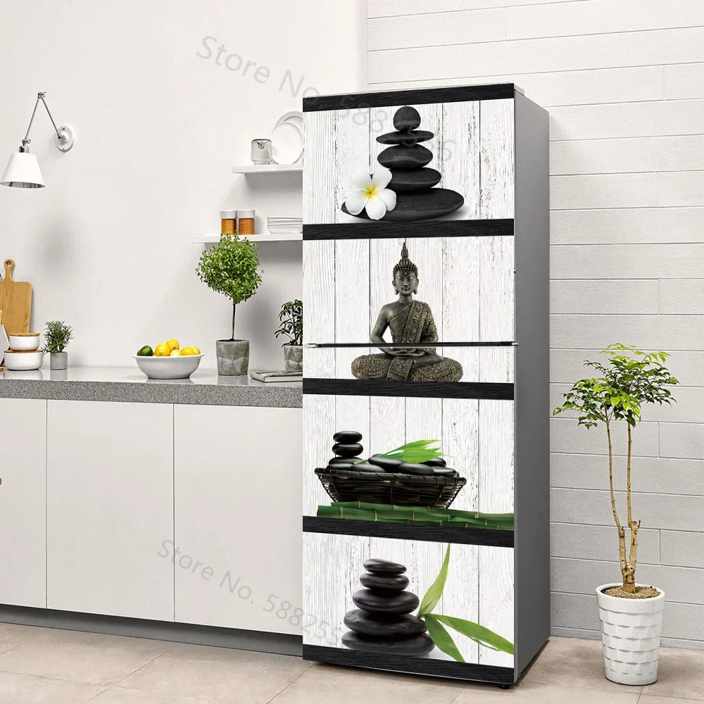 Buddha Art Vinyl Fridge Sticke - Full Cover Adhesive 评论和价格