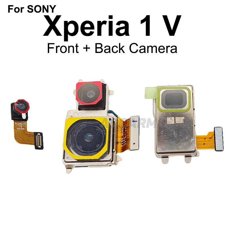 Aocarmo For Sony Xperia 1 V XQ-DQ72 DQ44 SO-51D X1V Front Facing Back Ultra Wide Main Telephoto Zoom Camera Module Flex Cable