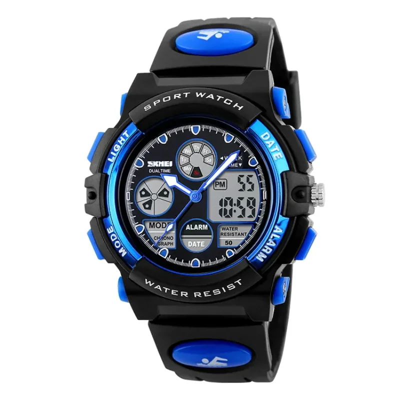 Fashion Kids Wristwatch Children Multi Function Sport Dual Display Watches Waterproof Digital Wacth for Students