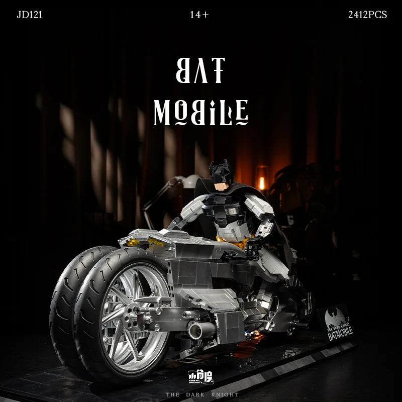 2421 elementów MOC Kreatywny Techniczny Batmobil Klocki Konstrukcyjne Motocykl Model Zabawka dla Dzieci Prezent Urodzinowy