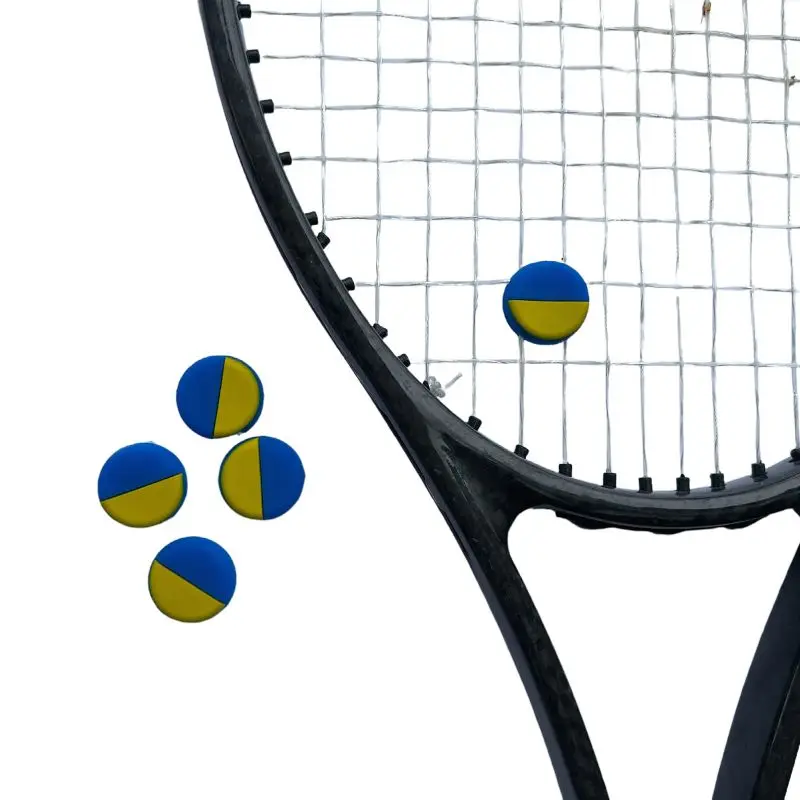 4Pcs/Lot Ukraine Flag Tennis Vibration Dampeners Silicone Tennis Dampeners Racket Anti Vibration Damper Tennis Accessories