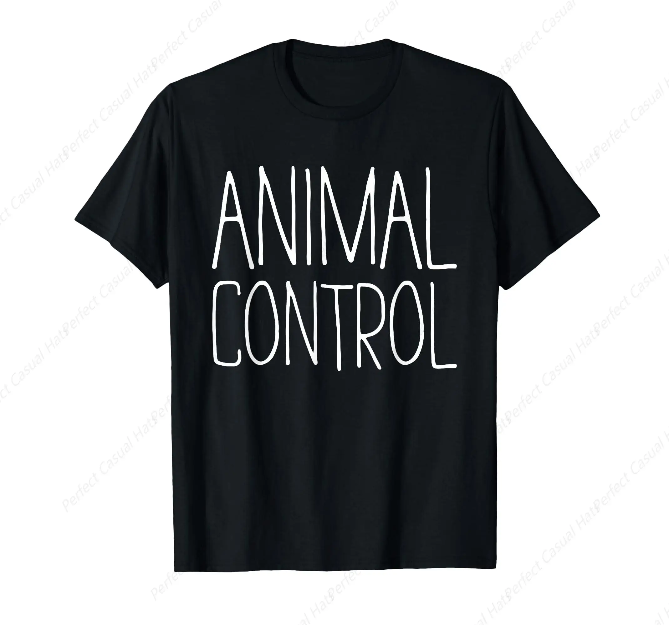 

Animal Control Shirt Matching Costume T-Shirt English Letter Round neck T-Shirt