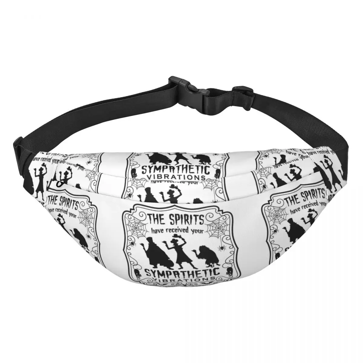 Haunted Mansion Fanny Pack The Spirits Have Received Your Sympathetic Vibrations Sling Crossbody Waist Bag Phone Money Pouch