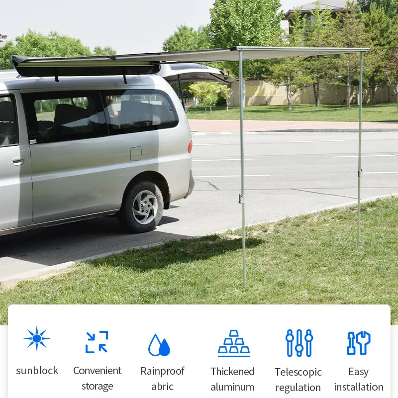 SUV Car Side Awning Portable Roof Rack Awning for Camping and Travelling