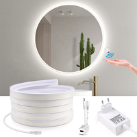 DC12V LED Strip Lights with Hand Sweep Motion Sensor 1M/2M/3M/5M Neon Tape for Cabinet Bathroom Mirror Lighting Hand Sweep Contr