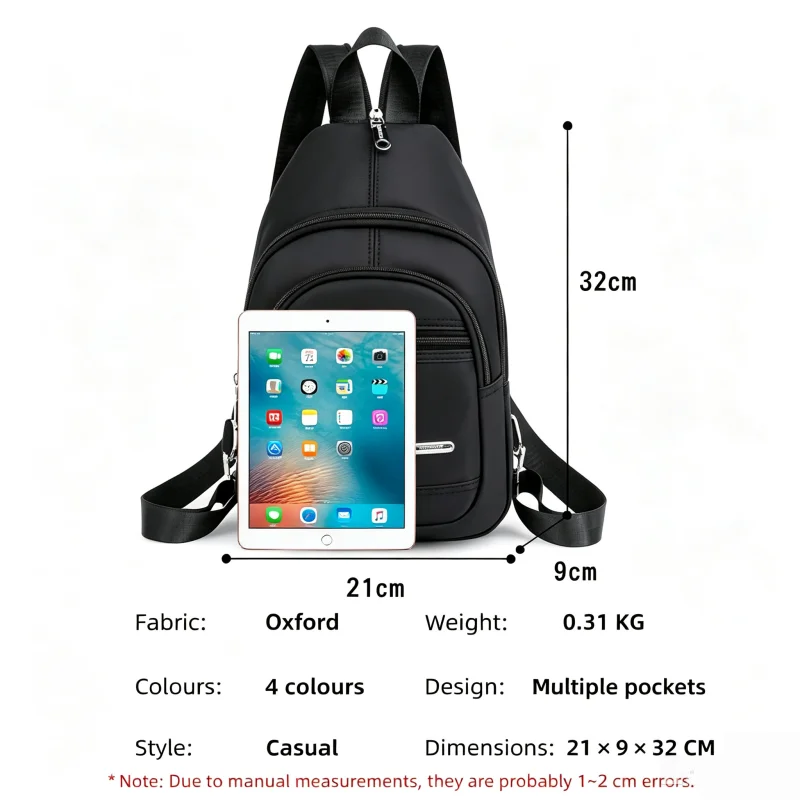 Multifunctional Casual Backpack Waterproof Lightweight Crossbody Shoulder Bag Simple Versatile Daypack Unisex For Daily Travel