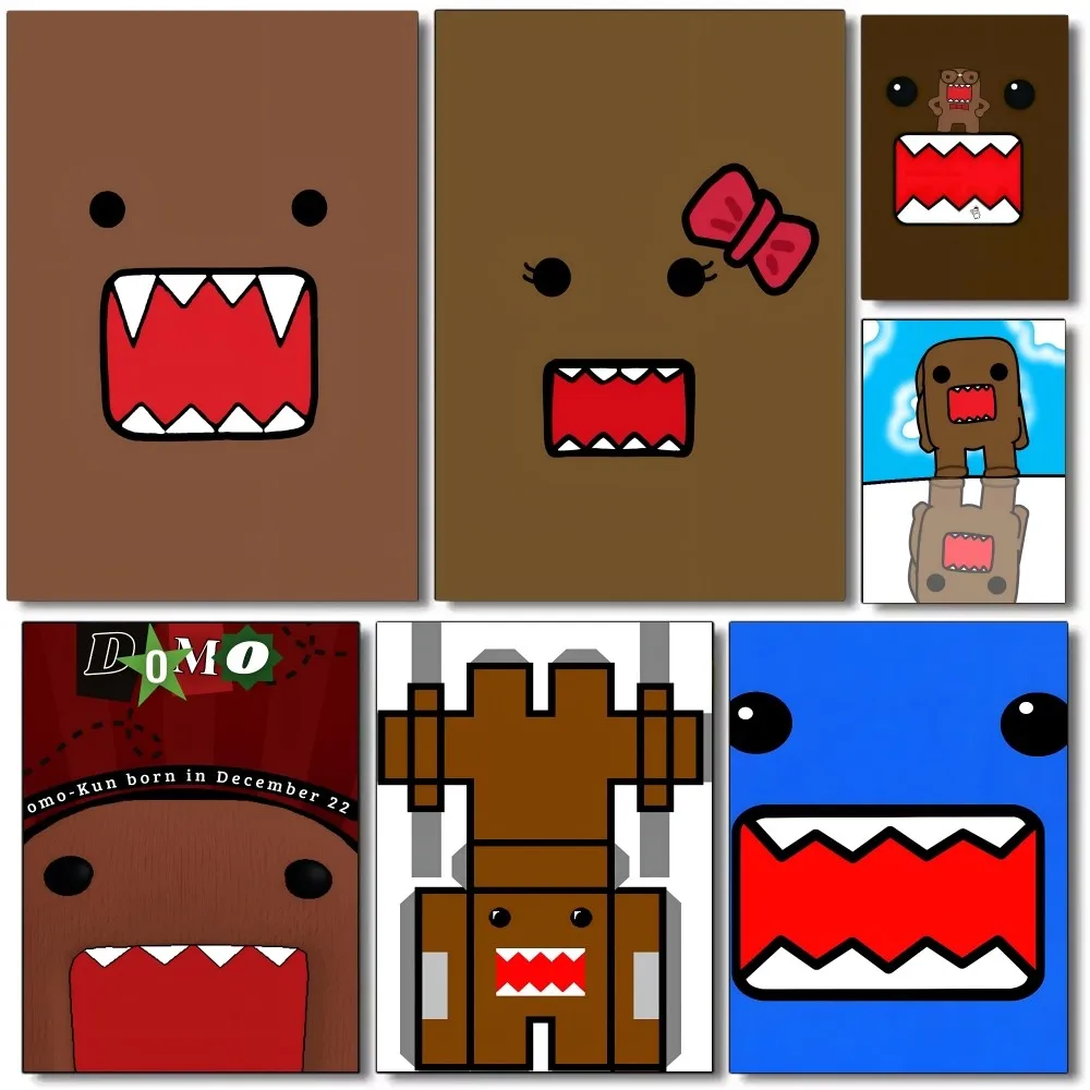 Cute Domo-Kun Poster Paper Print Home Living Room Bedroom Entrance Bar Cafe Art Painting Decoration