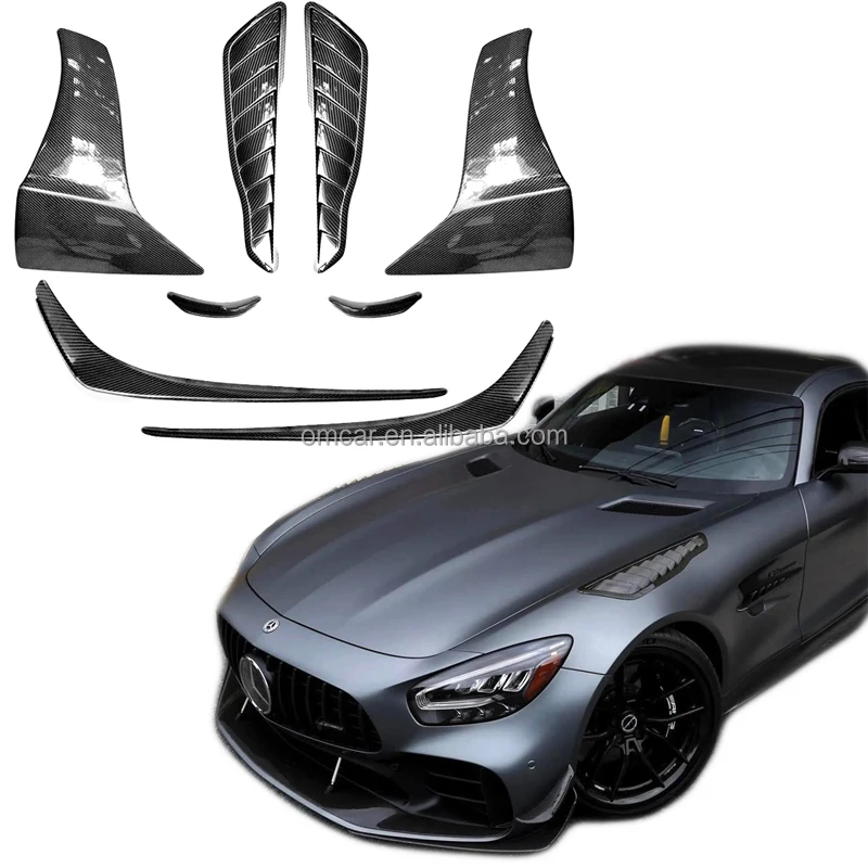

Upgrade Modification KitUpgrade To AMGs GTR Pro Dry Carbon Fiber Front Rear Bumper Lip Wrap Angle Fenders BodyKit For Mercedes B