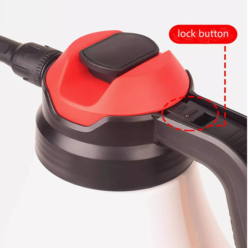 2500mAh foam boss electric sprayer 1.8L automatic pressure gun for car wash sprayer corrosion resistant acid Alkali