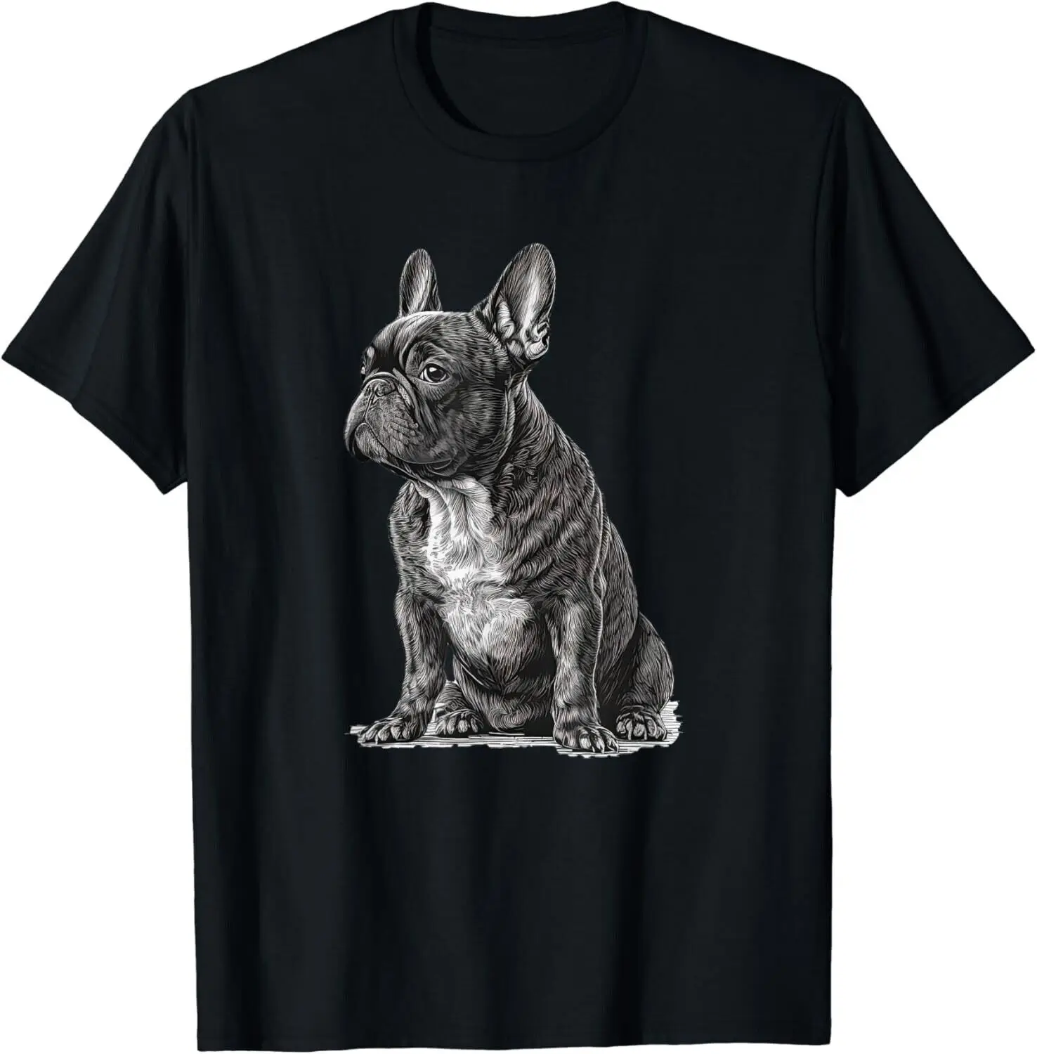 Funny French Bulldog Frenchie Black and White Gift Unisex T-Shirt