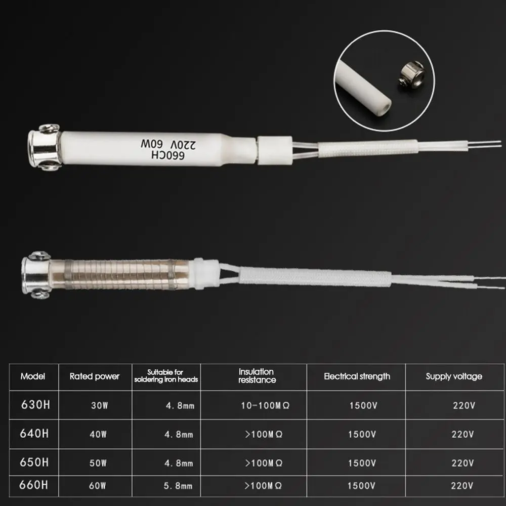 quality Weld Equipment Metalworking accessory Heating Element Replacement All Ceramic Core Soldering Iron Core Welding Tool