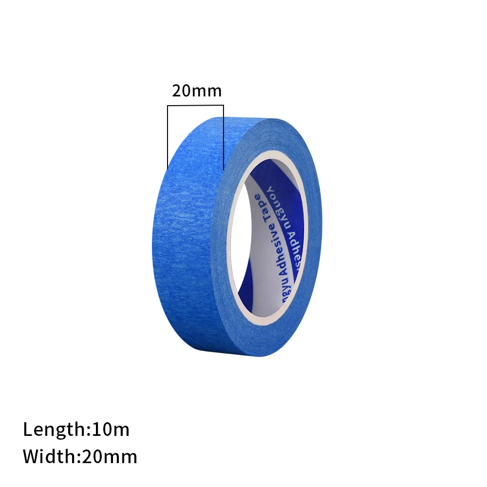 8 rotoli di nastro blu per pittori, 2 cm x 20 metri, materiale cartaceo, con supporto adesivo, per casa, ufficio, scuola, arte fai da te, artigianato e