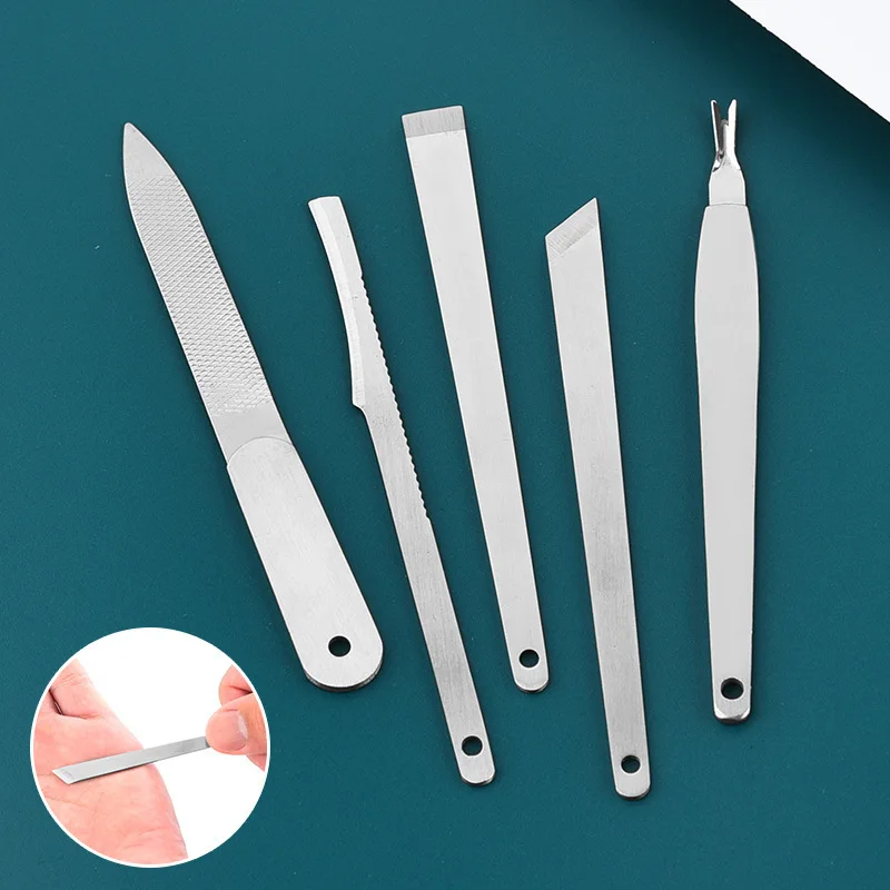 

5 шт./компл., нож для педикюра из нержавеющей стали, нож для красоты ногтей, маникюрный нож, инструмент для маникюра и педикюра, удаление омертвевшей кожи, мозолей