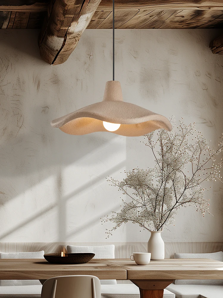 Japanese Wabi Sabi Style Pendant Light Restaurant Bar Light Homestay Light Retro Creative Designer New Flower Bedroom Lighting