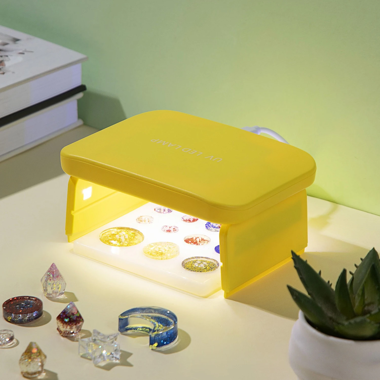 360° Ring Double Sided Nail Lamp 2026 Foldable Portable 36W UV LED Light DIY UV Resin Curing Tool