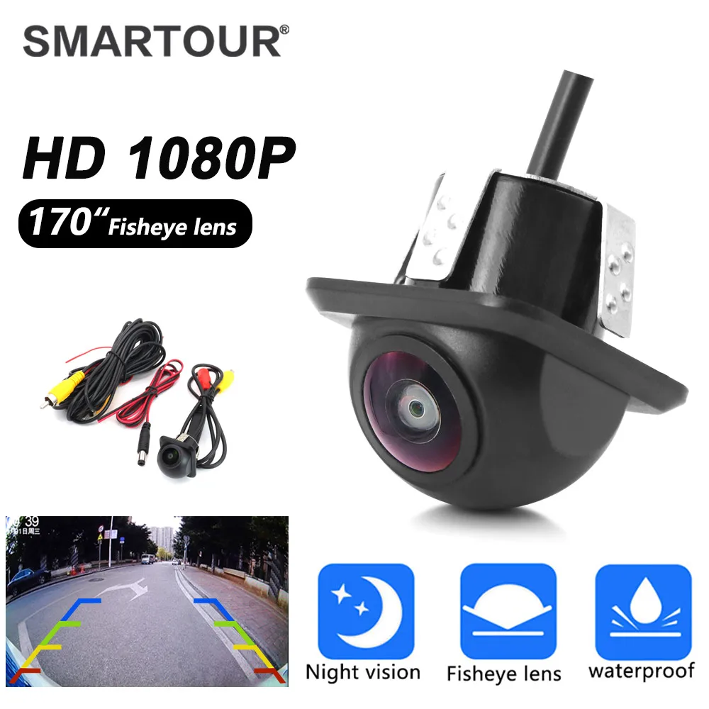 

SMARTOUR CCD Waterproof Wide Angle Backup Camera Parking Monitoring Night Vision Reversing For Car 170° Car Rear View Camera