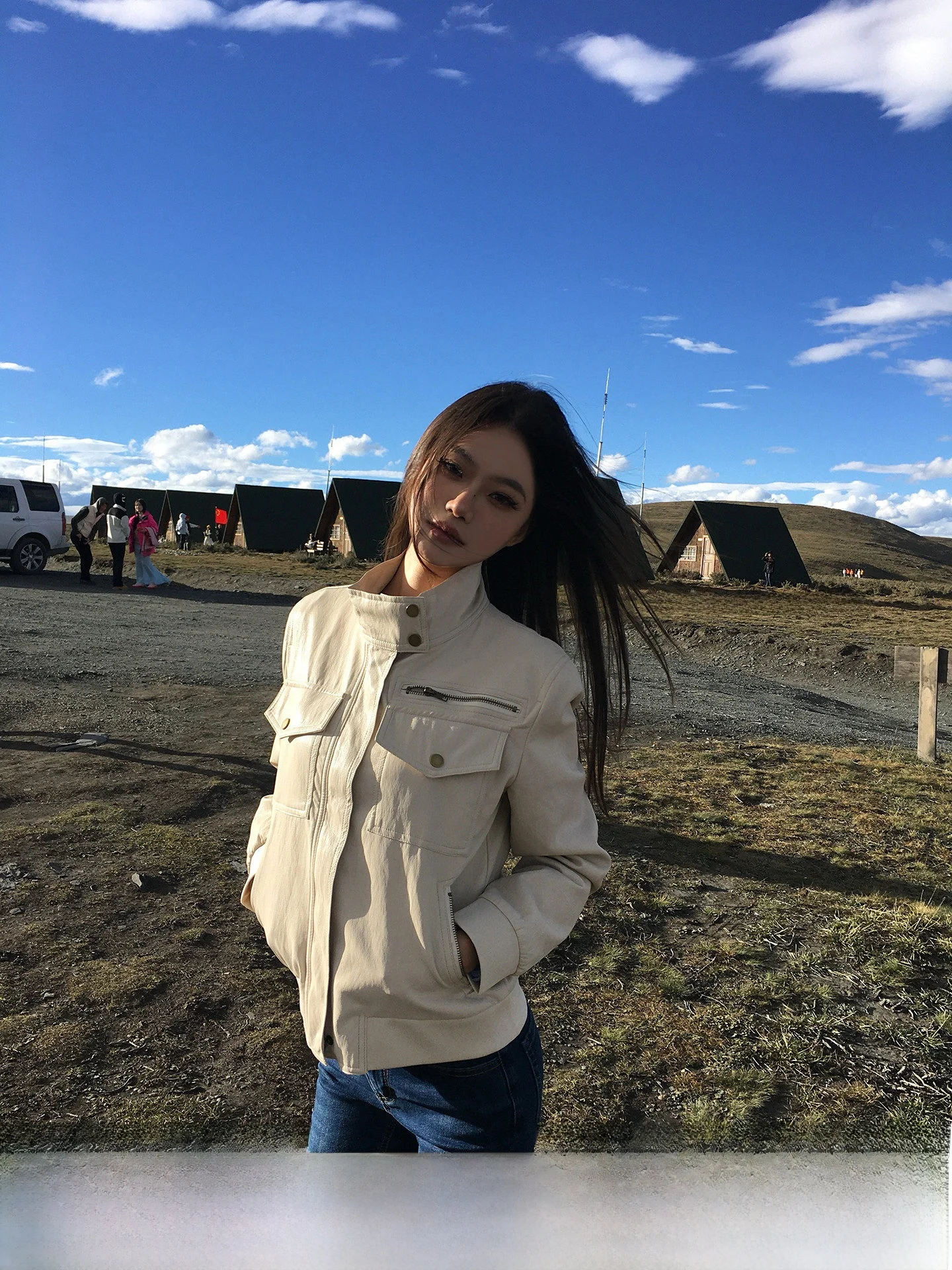 

American Sle Worn-In Long Sve Leather Jaet Women's Loose Casual Motorcycle Jaet Fall Winter Outerwear