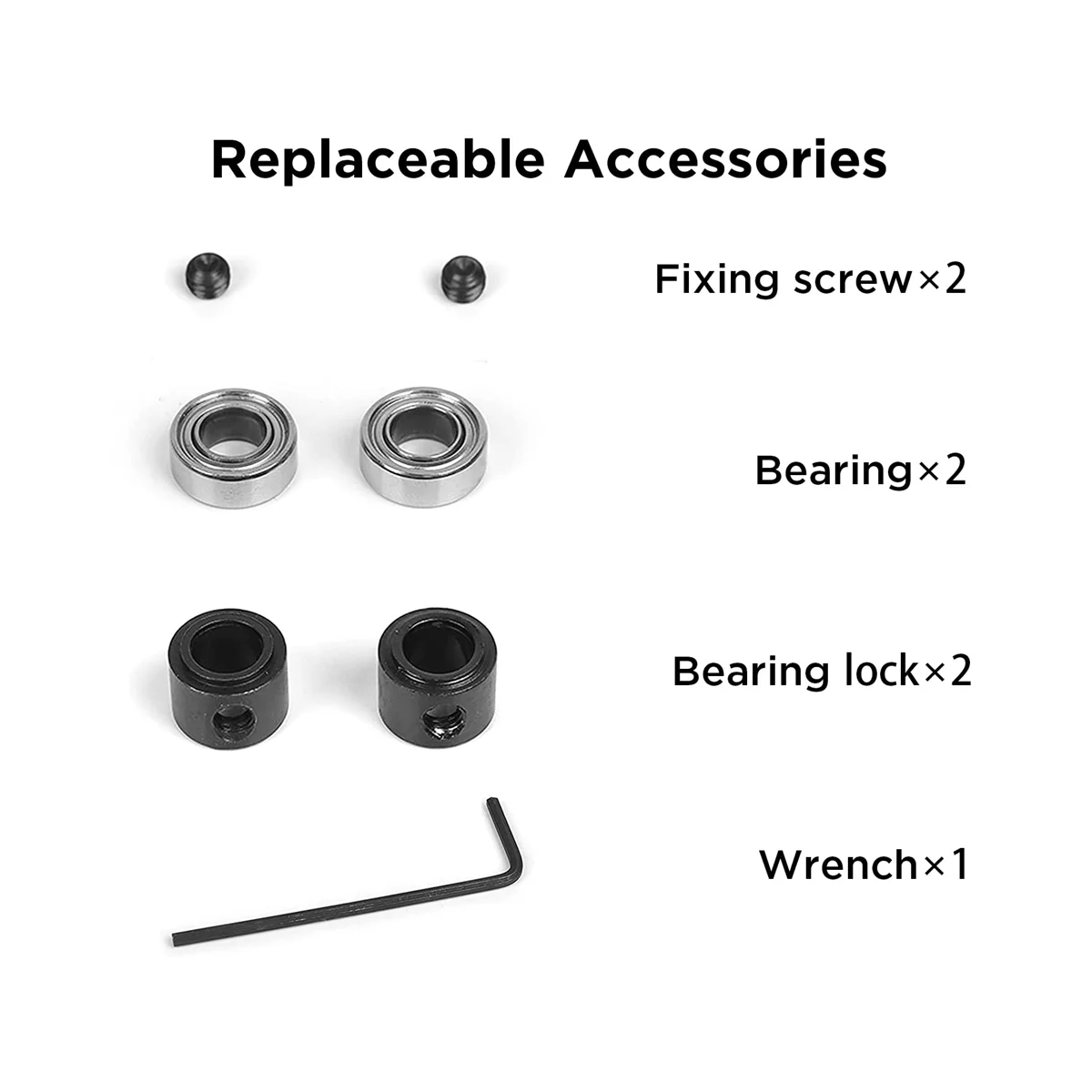 Flush Trim Router Bit Set,1/4 Inch Shank Bearing Flush Trim Bits Set,Cutting Length 1/2Inch, 3/4Inch, 1Inch, 1-1/2Inch