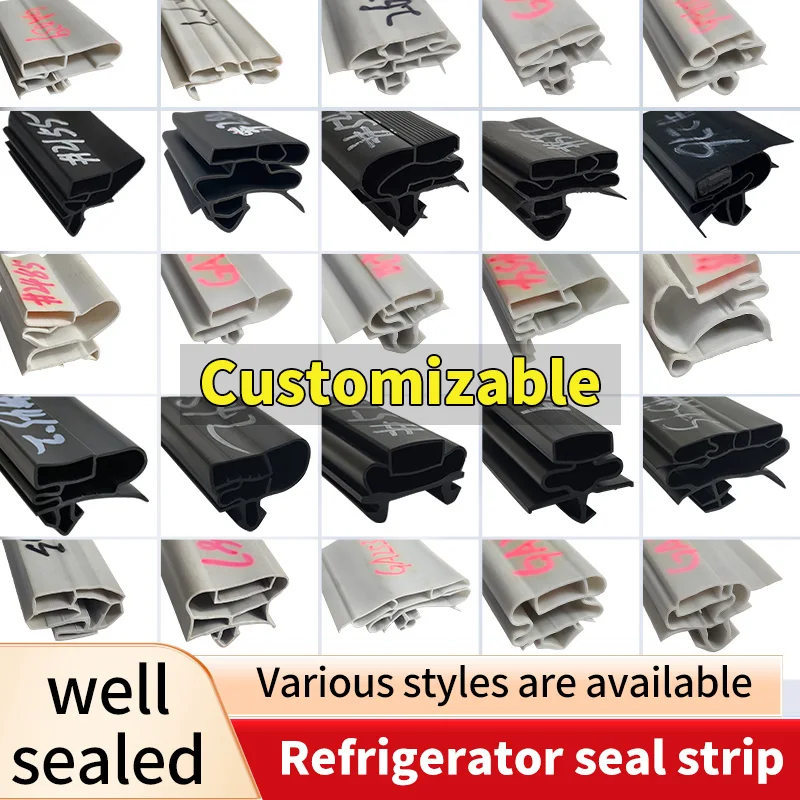 2.5m-5m Commercial Anti-Frost Magnetic Refrigerator Seal Thickened Anti-Deform Design -40°Low Temp Resistance Uncut Delivery