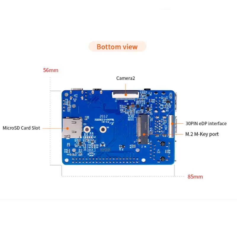 Módulo de cómputo de placa Base Orange Pi CM4 4 con ranura M.2 M-KEY Gigabit Ethernet RJ45 adecuado para placa central OPi/Rpi Orangepi CM4