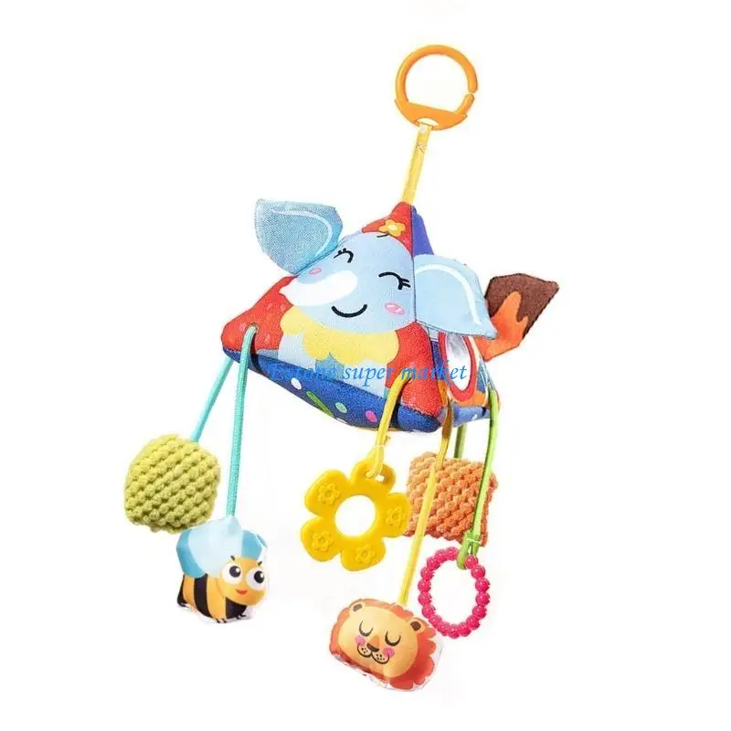 Brinquedo suspenso atividade bebê 090B com detalhe texturizado espelho mordedor para carrinhos berço