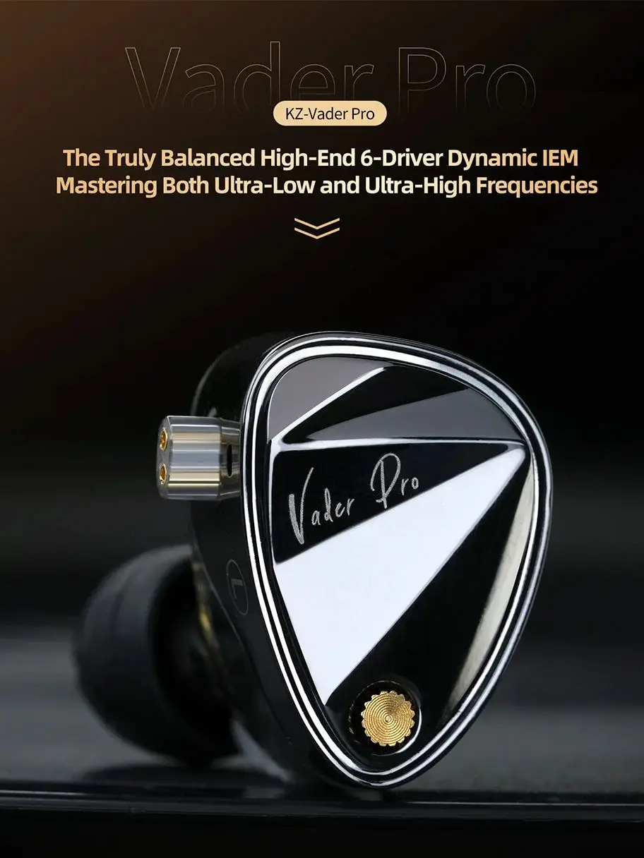 Kz Vader pro in-ear monitor hifi hoofdtelefoon echt gebalanceerde high-end 6-driver dynamische iem hoofdtelefoon aanpassing schakelaar hoofdtelefoon - afbeelding 2