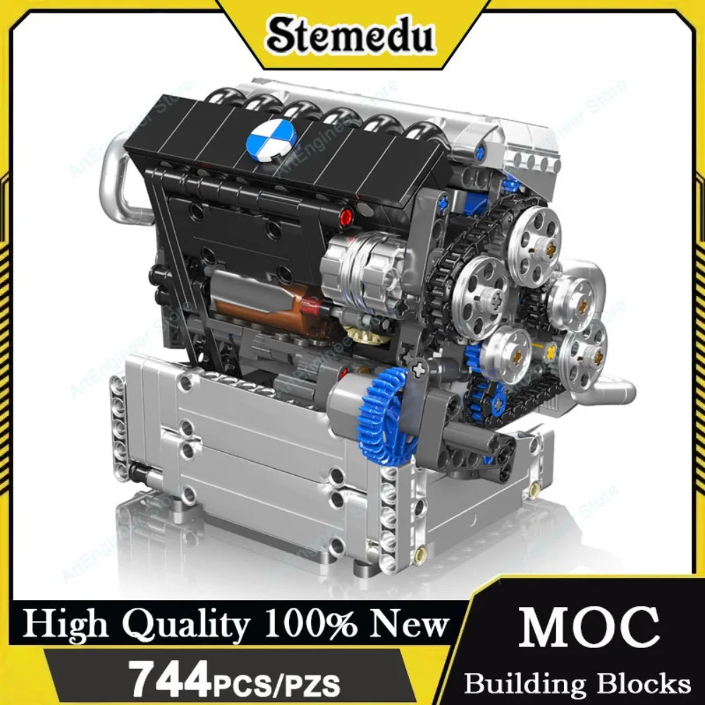 

MULDKING 10234, модель двигателя, набор строительных блоков, машина MOC, часть мелких частиц, технические кирпичи, креативная развивающая игрушка в подарок