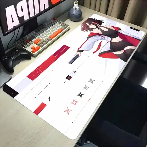 게이머용 미끄럼 방지 마우스 매트, 유키 에임 카타나, 게이밍 마우스 패드, 대형 HD 인쇄 광란 소라 마우스 패드, XXL PC 게이머 키보드 패드, 90x40cm