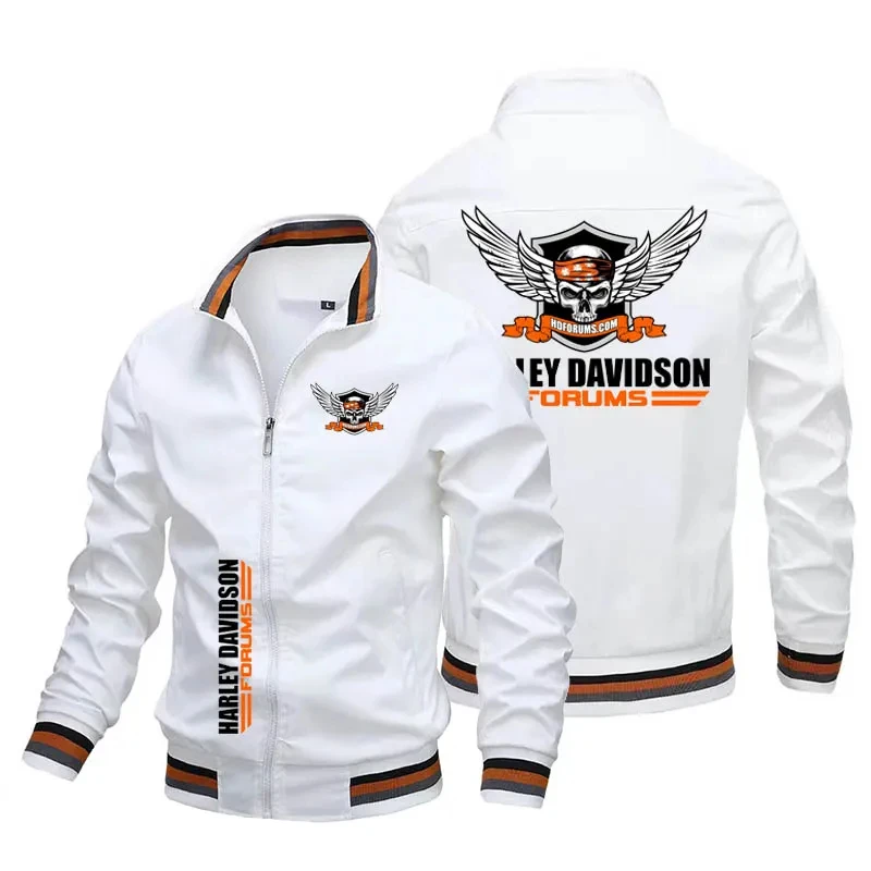 2024 New Fashion Trend Large sports jacket with men\'s racing logo high-quality fashionable casual motorcycle print