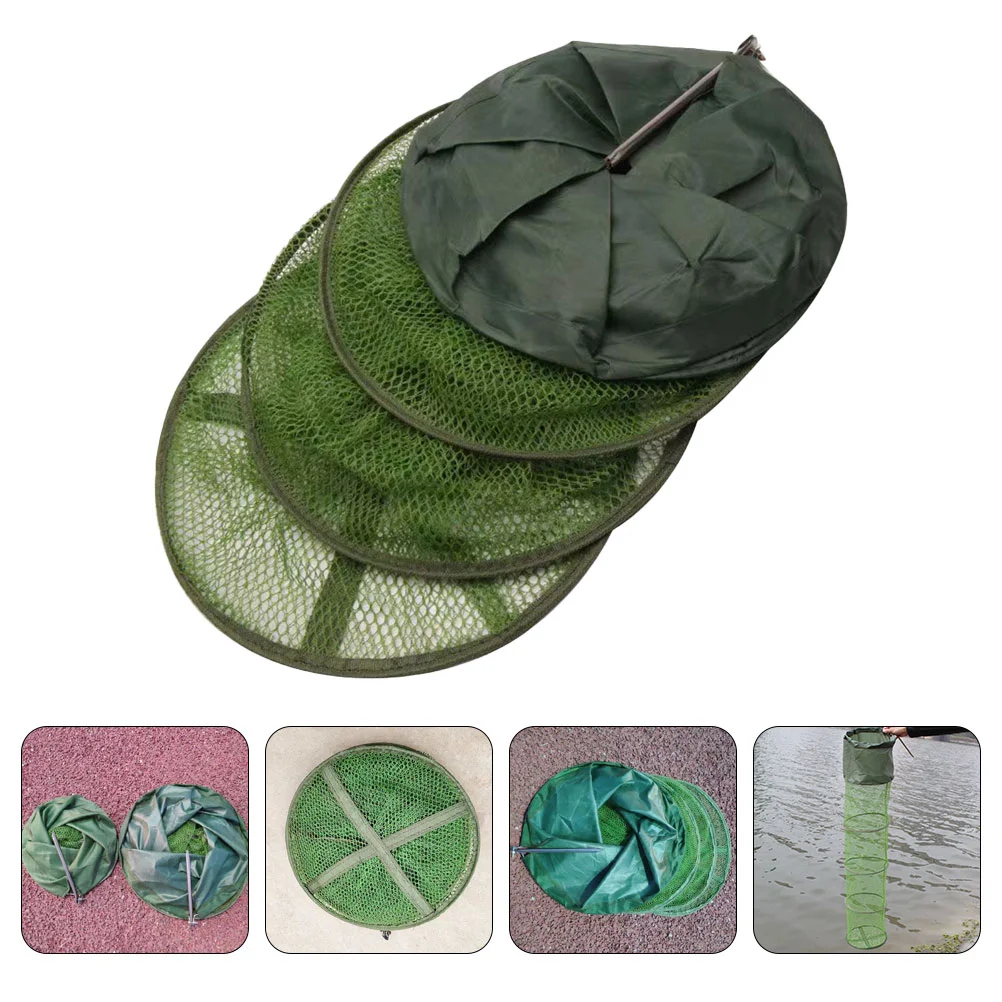 Fishing Guard Netting Fishing Storage Netting Fish Protective Basket Collapsible Fishing Netting locating fishing guard