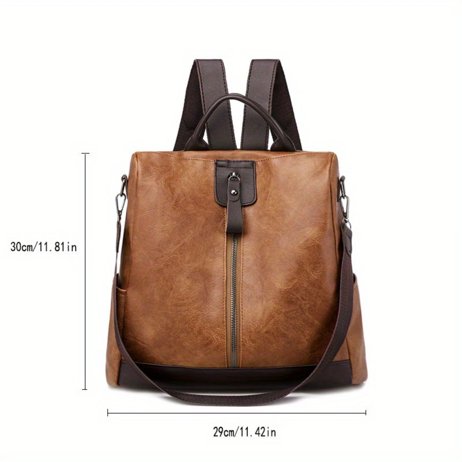 Women's Anti-Theft PU Leather Backpack, Stylish Large Capacity Bag