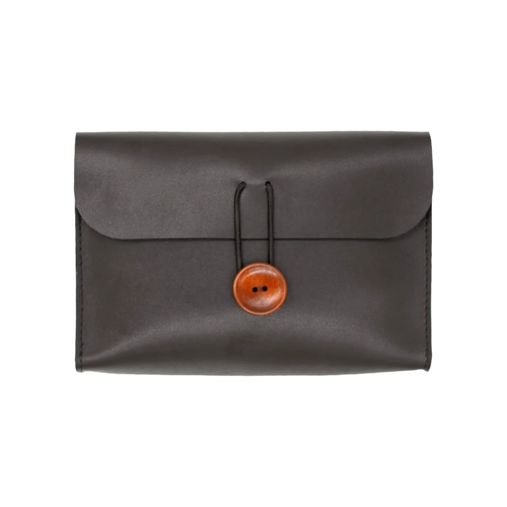 Portable Soft PU Leather Cosmetic Bag Waterproof Button Closure PU Storage Bag Lightweight Accessories Organizer Home Storage