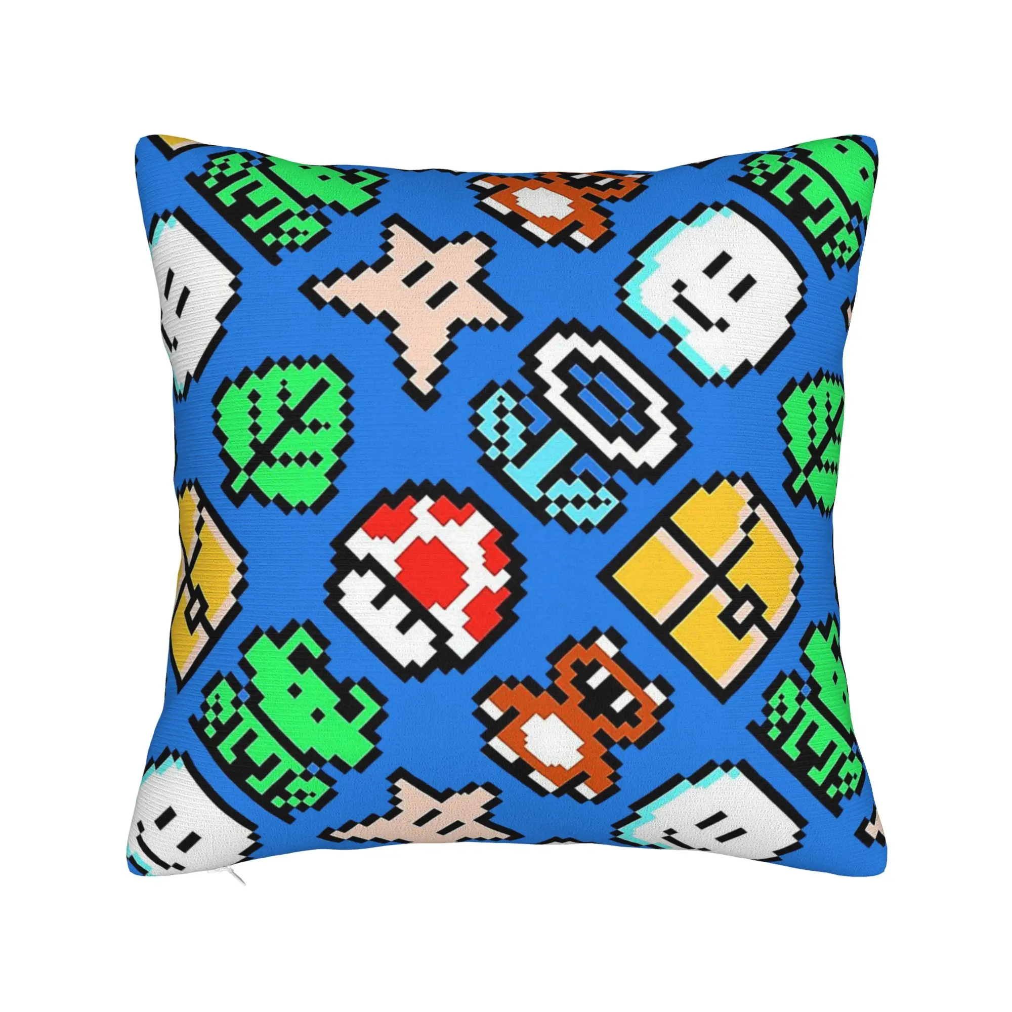 

Vintage Video Game Pillowcase Polyester Cushion Cover Decor Super Mario Mushroom Throw Pillow Case Cover Sofa Square 40X40cm