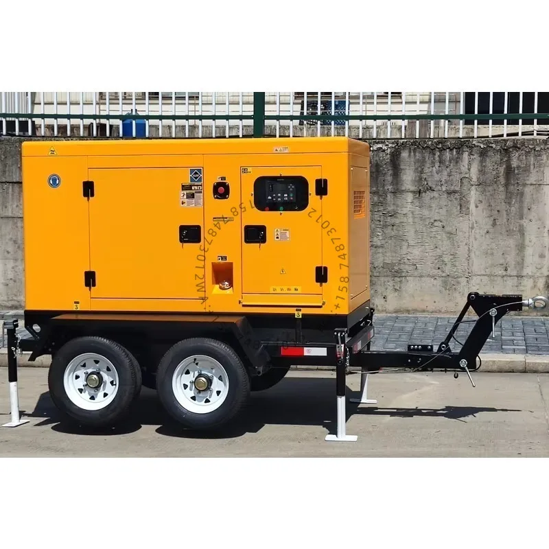 LETON Movable 10kva 20kva 30kva 40kva 40KW 50kva Silent Die sel Power Generator Set for 40 kw Silent Trailer Die sel Generator