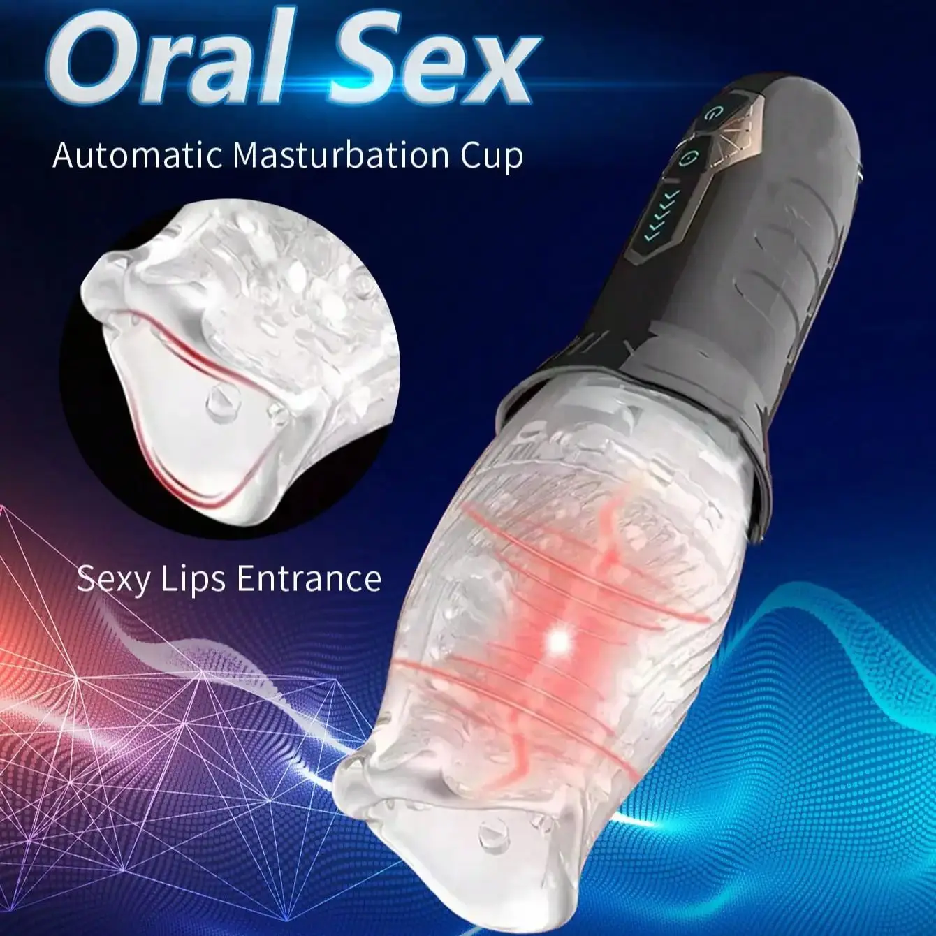 Electric Rotating Male Masturbators 10 Vibrating Modes Silicone Vagina Masturbation Cup Sex Toy for Men Automatic Mastubator