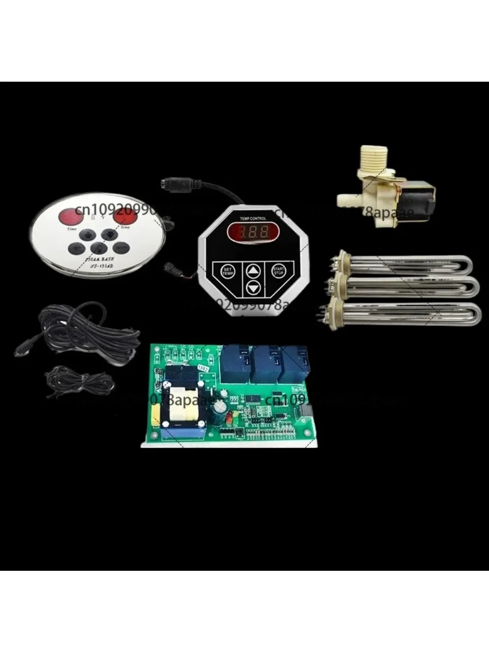 Kit de controlador de generador de vapor para sauna con sonda de temperatura, tubo de calefacción y válvula, versión de circuito, accesorios