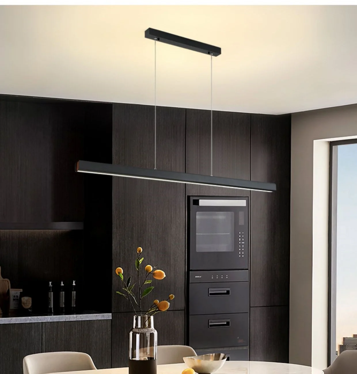 Bar Straight LED Pendant Lights Painted Aluminium Liner