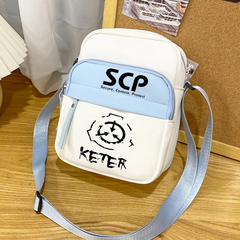 2025 لعبة أنيمي إجراءات الاحتواء الخاصة الأساس SCP-049 الكرتون بسيط اللون حجب حقيبة كتف صغيرة هدية
