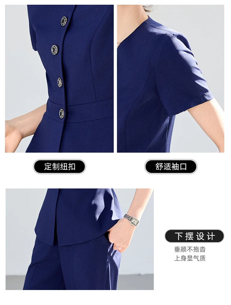 AIyssa Elegant fashionable professional women's wear,  two-piece short-sleeved blazer+pants. New arrival for spring summer 2026
