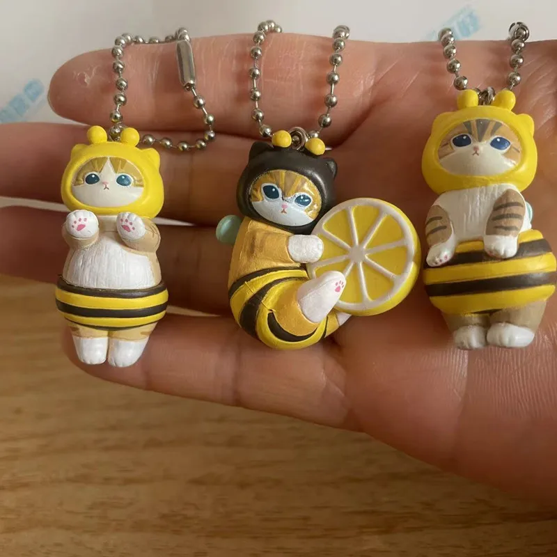 New Mofusand Bee-themed Blind Box Series: Bee Cat Anime Figurine, Cute Doll, Handmade Model, Decorative Toy, Children's Gift