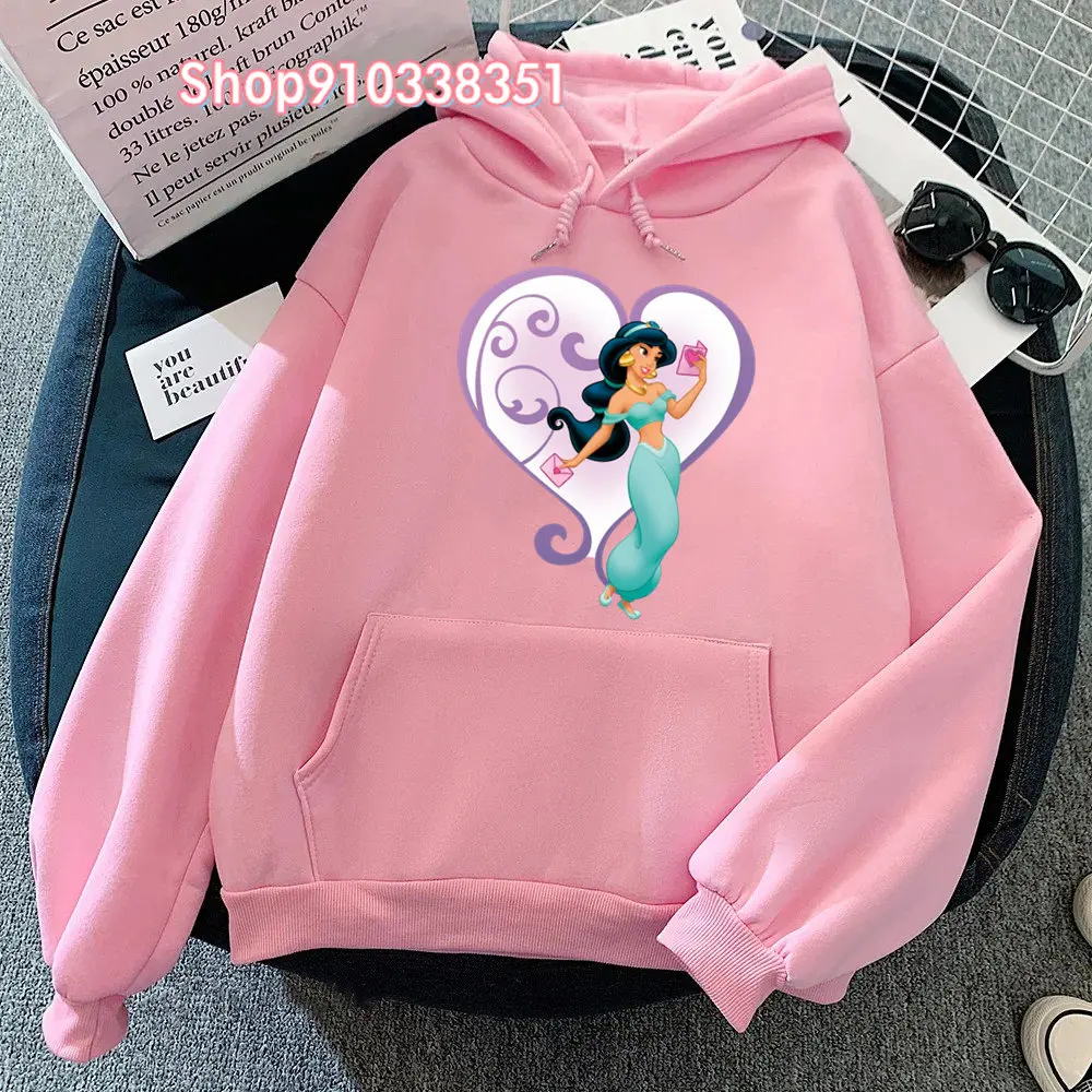 Princess Belle Aurora Mermaid Pullovers Kawaii Clothing Aesthetic Hoodies Women Harajuku Snow White Sweatshirt Streetwear Hoodie