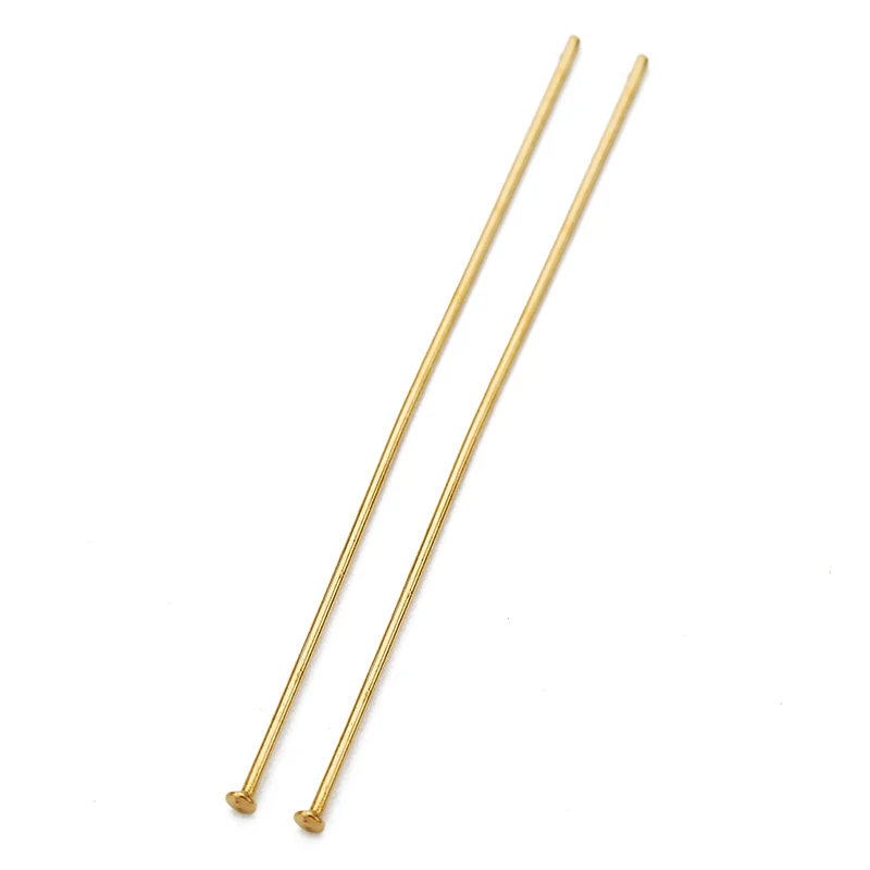30 100 stuks nooit vervagen PVD roestvrijstalen platte kop naalden pinnen bulk 20 mm 30 mm 40 mm ronde ooghoofdspelden voor sieraden maken