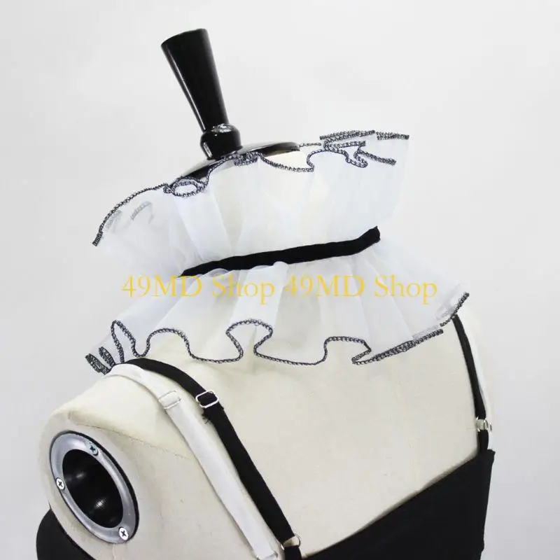 49MD Women Ruffled Collar Perfect For Cosplay, Stage Performances, And Costume Parties Halloween Photo Props